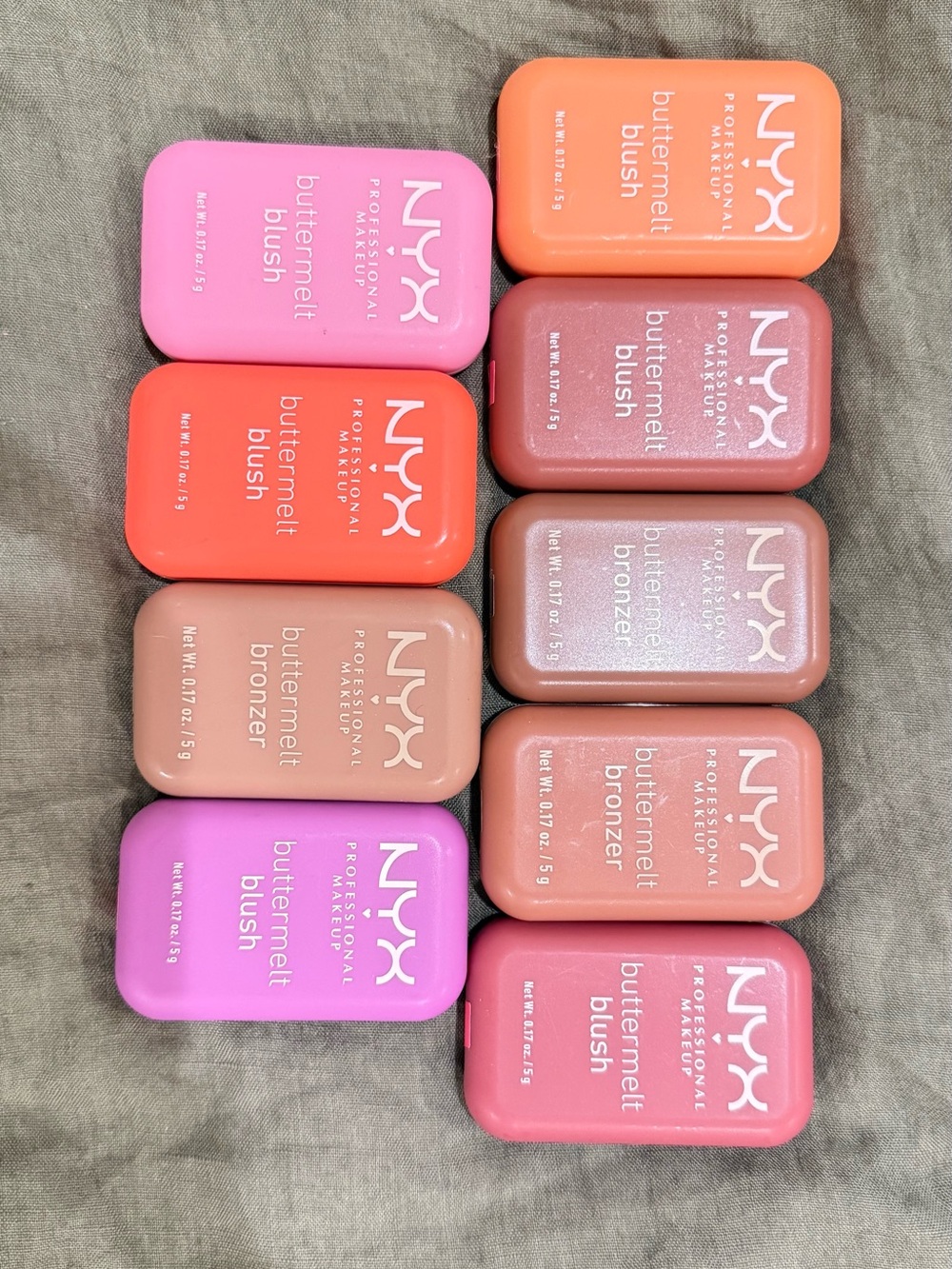 NYX Buttermelt Blush & Bronzer Set — Pink, Coral, Peach, Orange, Mauve